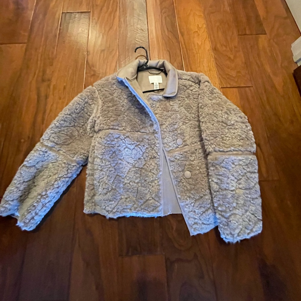 H&M teddy bear fuzzy jacket